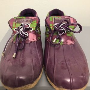 Sperry rain shoes.